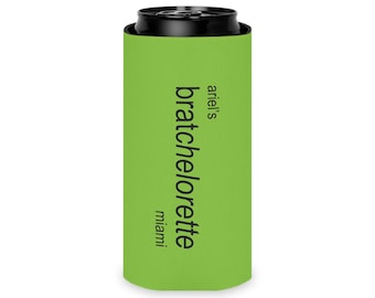 Custom Bratchelorette Can Cooler | Miami Bach Party Drink Holder