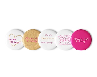 Bach Island Pin Set (5 Pack) | Personalized Bachelorette Pins | Custom Bach Island Gift | Casa Themed Bachelorette Accessories
