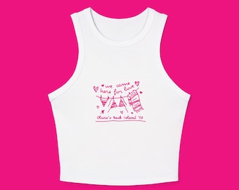Custom Bach Island Bachelorette Tank | We Came Here for Love Cropped Tank | Personalized Bachelorette Outfit | Girls Trip Party Tank