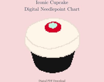 kultige Cupcake-Streuseln Nadelspitze Stickmuster | Sofortiger digitaler PDF Download