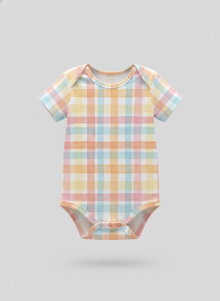 Pastel Rainbow Gingham Seamless Pattern - Watercolor Plaid Digital ...