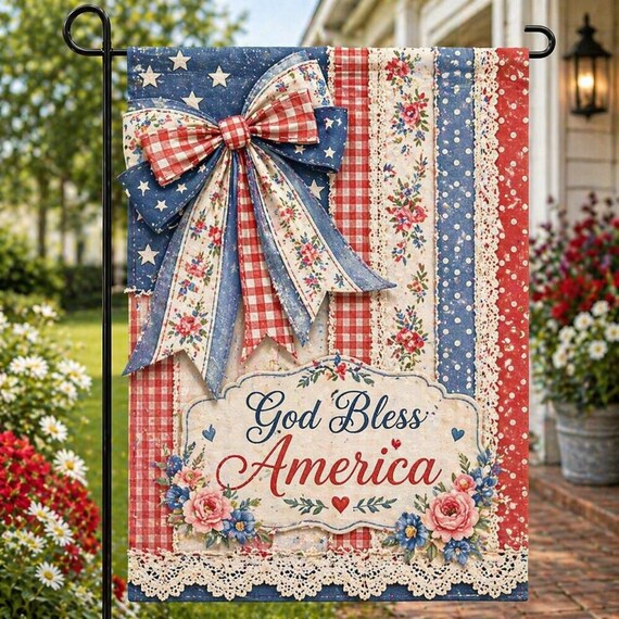 God Bless America USA 250th Birthday Flag 250 Years Banner, USA 250th Independence Day Banner, 250th Anniversary 4th of July Decor