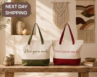 Custom Text Message Keepsake Tote, Meaningful Birthday Present Bag, Anniversary Celebration Gift Tote, Family Reunion Group Party Favor Bag
