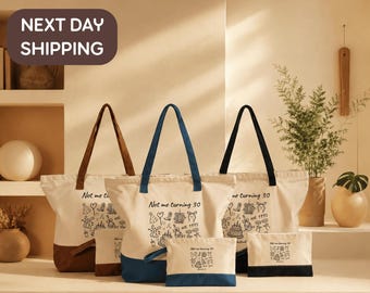 Custom Birthday Party Bag, Milestone Celebration Tote, Special Birthday Gathering Bag, Birthday Weekend Tote, Birthday Party Favor Gift Bag