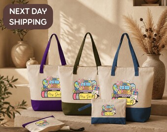 Custom Teacher Classroom Bag, First Day Teaching Tote, New School Year Gift Bag, Elementary Classroom Essentials Tote, Teacher Day Gift Bag