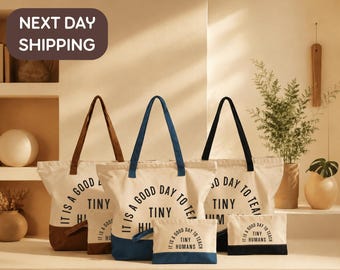 Preschool Teacher Tote, Kindergarten Teacher Gift Bag, Early Childhood Educator Tote, Teachers Day Event Bag, School Staff Appreciation Tote