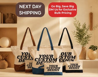 Custom Your Design Tote, Birthday Party Favor Bag, Family Reunion Keepsake Tote, Corporate Retreat Welcome Bag, Conference Welcome Gift Tote