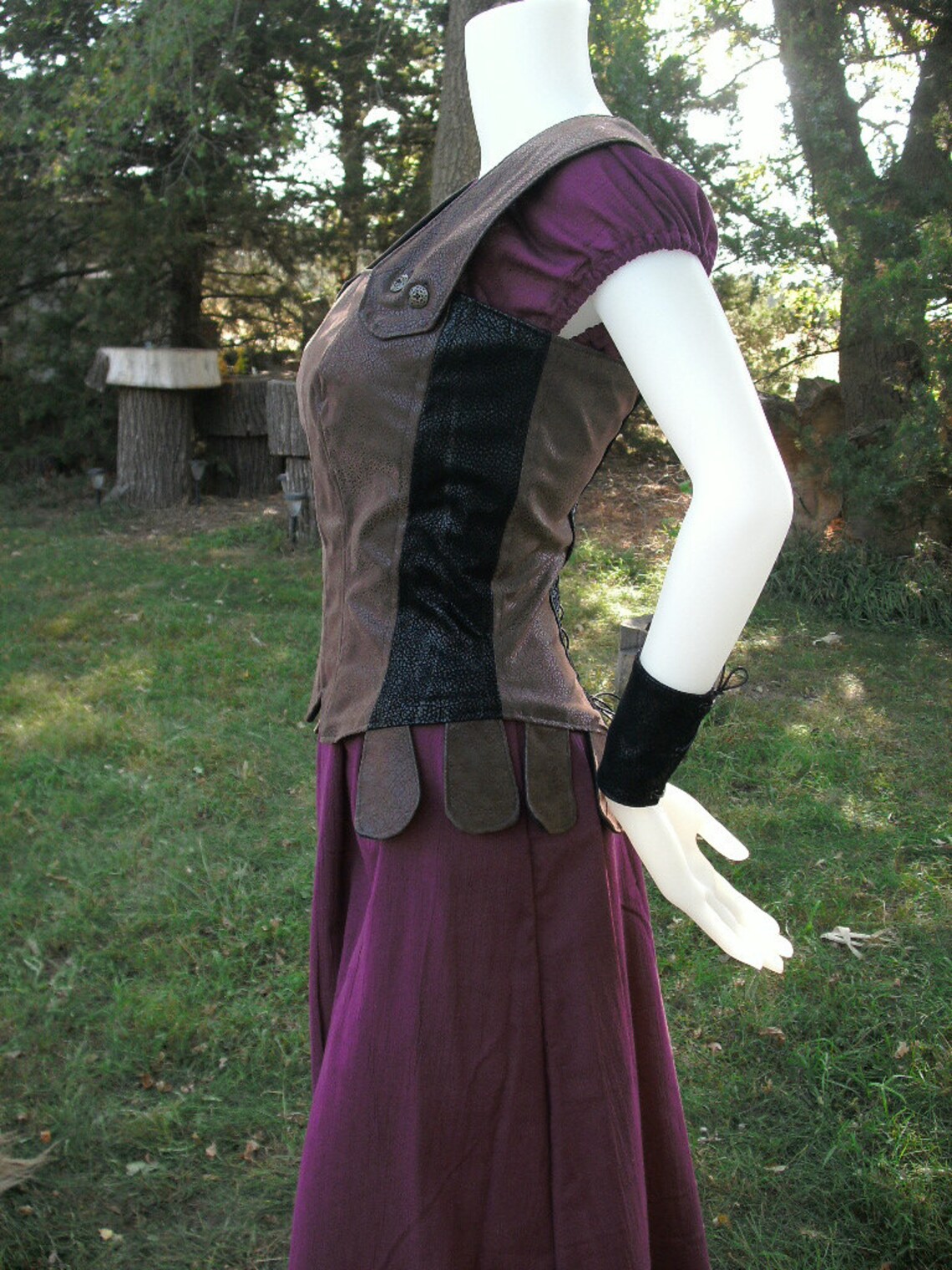 Modest Historical Leather Costume Set Made to Order Etsy
