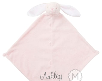 Personalized Pink Bunny Lovie Blankie by Angel Dear for Baby