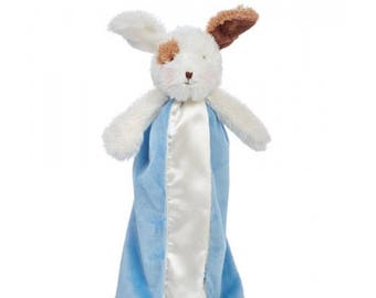 Personalized Skipit Blue Dog Bye Bye Buddy Lovie by Bunnies By The Bay / Monogrammed Baby Lovie / Infant Lovie / Monogrammed Baby Gift