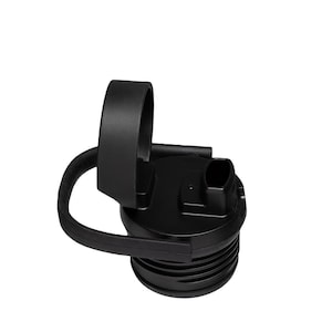 May include: Black plastic bottle lid with a flip-top spout and a carrying handle.