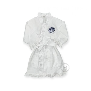 Personalized Junior Ruffle Waffle Weave Robe
