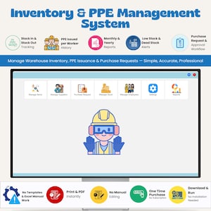 Inventory Management System | PPE Tracking Software | Warehouse Stock Control | MS Access Inventory Database | Purchase Request System