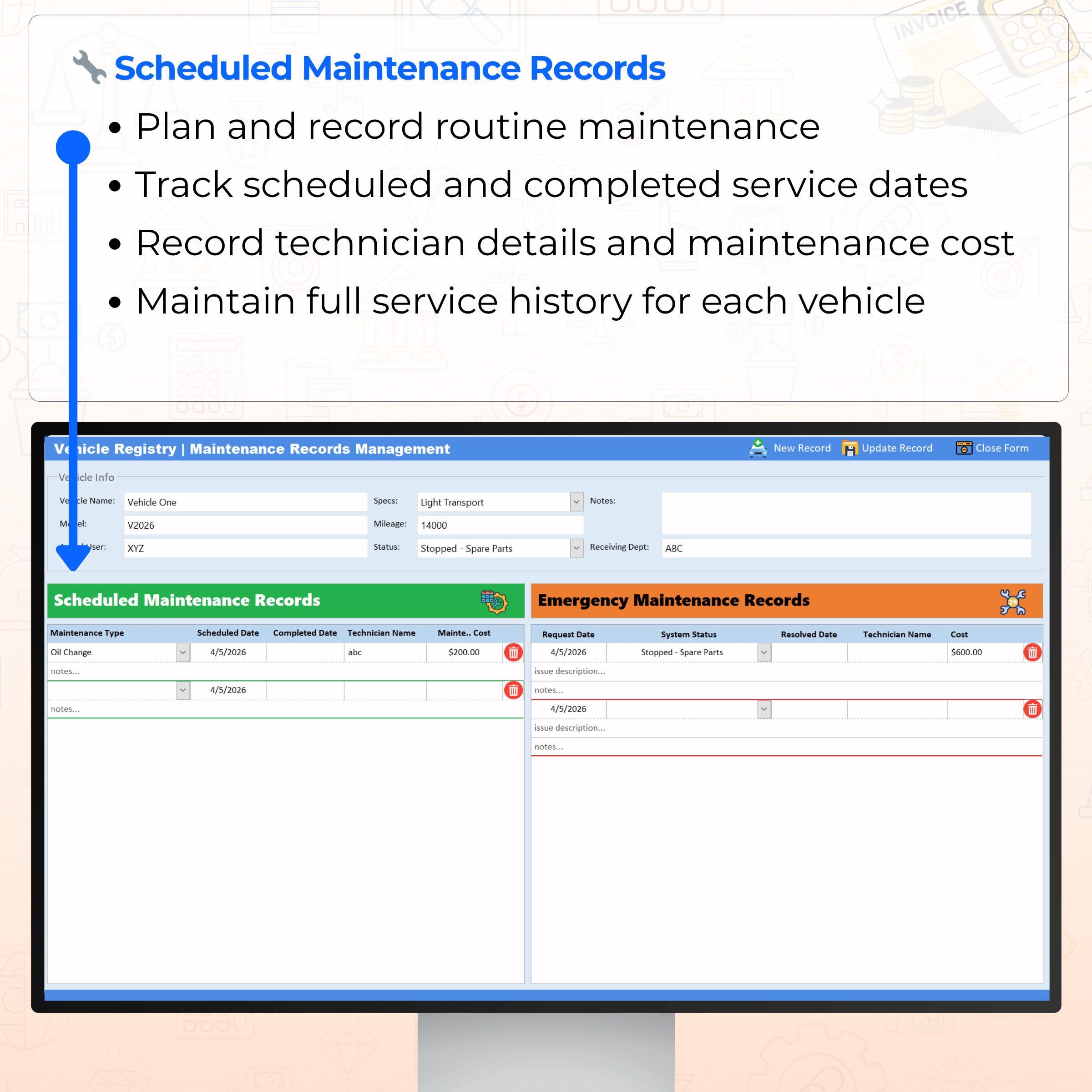 Fleet Management Software Vehicle Maintenance Tracker & Cost Control ...