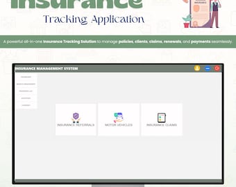 Software de gestión de clientes y CRM de seguros / Registros de pólizas, registros de reclamaciones y alertas de renovación / Aplicación para Windows