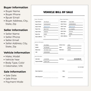 Puede incluir: Un formulario de venta de veh&iacute;culo con campos para la informaci&oacute;n del comprador y del vendedor, los detalles del veh&iacute;culo y la informaci&oacute;n de la venta. El precio de venta es de 120.000,00 $.