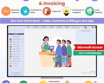 Software de inventario y contabilidad para pequeñas empresas con plantilla de facturas, gestión de ventas, compras, CRM y seguimiento de clientes, alternativa a Excel.