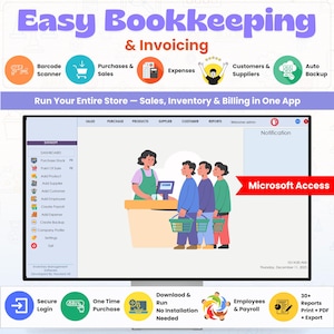 Voorraad- en boekhoudsoftware voor kleine bedrijven met factuursjabloon | Verkoop, inkoop, CRM en klanttracking | Excel-alternatief