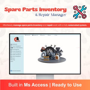 Car Accessories Bookkeeping | Spare Parts Inventory Tracker Software | Workshop, Sales & Invoice, Income Expense Tracker | MS Access