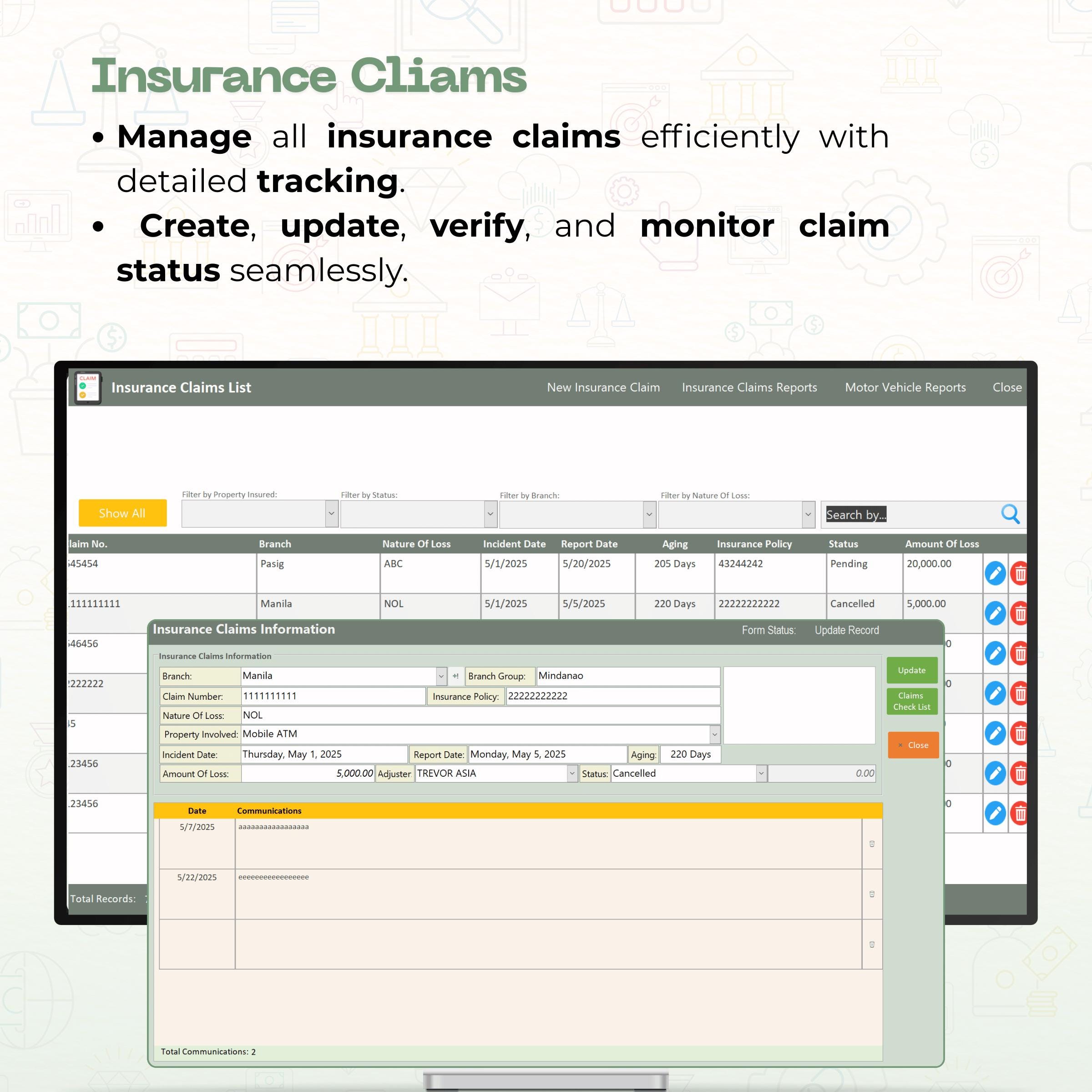 Insurance Policy Management Software With CRM | Claims, Renewals ...