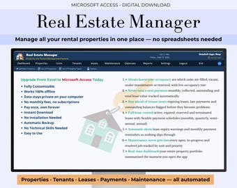 Software CRM para la gestión de propiedades de alquiler, seguimiento de ingresos y gastos para propietarios, registro de alquileres y mantenimiento de inquilinos (alternativa a Excel)