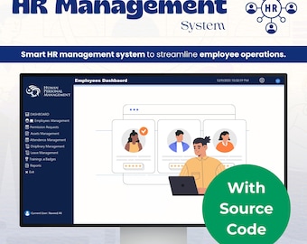 Software de gestión de RR.HH. con CRM / Sistema de asistencia de empleados, nóminas y RR.HH. / Totalmente personalizable