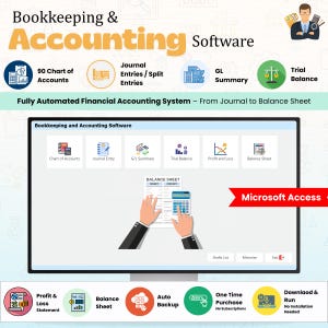 Easy Bookkeeping & Accounting Software for Small Business | Income and Expense Tracking | Split Entry Supported | Excel Export | CRM