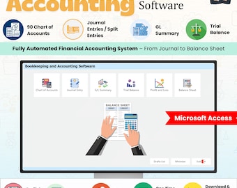 Software de contabilidad fácil de usar para pequeñas empresas / Seguimiento de ingresos y gastos / Admite entrada dividida / Exportación a Excel / CRM