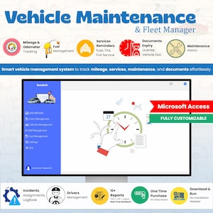 Vehicle & Fleet Management Software with Source Code | Fuel, Maintenance and Mileage Tracker | Excel Alternative