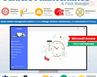 Software de gestión de vehículos y flotas con código fuente / Seguimiento de combustible, mantenimiento y kilometraje / Alternativa a Excel