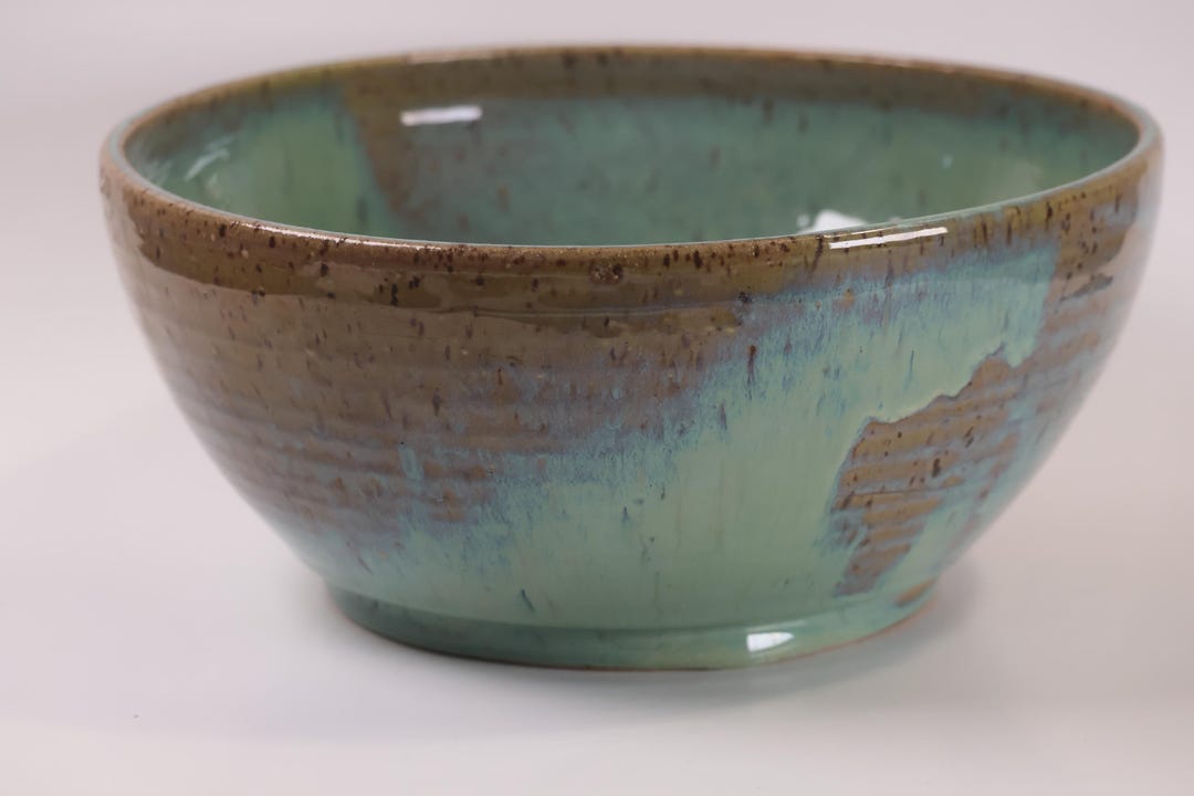 Handmade Ceramic Serving Bowl | Wheel Thrown Stoneware Bowl - Etsy