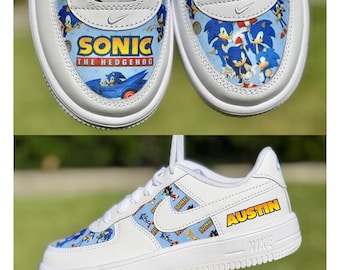 Zapatos personalizados de cumpleaños de Sonic