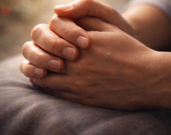 Faith Praying Hands Card Printable, Christian Encouragement Card, Religious Sympathy Card, Spiritual Comfort, Digital Download 5x7