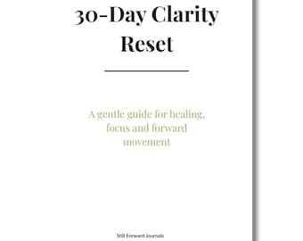 30-Day Clarity Reset Journal | Self Reflection Workbook (Digital Download)