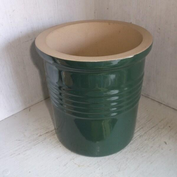 Green Storage Crock Etsy