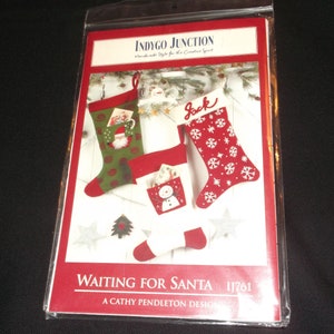 Indygo Junction Waiting For Santa Stocking Pattern Cathy Pendleton Design IJ761