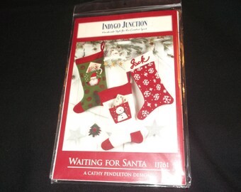 Indygo Junction Waiting For Santa Stocking Pattern Cathy Pendleton Design IJ761