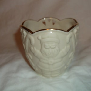 LENOX Santa Claus Votive Candle Holder Candleholder Cream