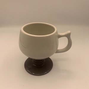 Hall China 2274 Footed Coffee Mug Cup 8 oz Brown Base USA