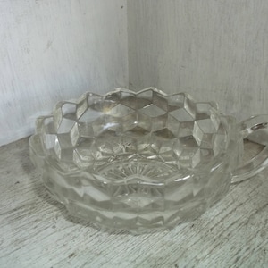 Fostoria American Round One Handle Nappy Bowl 4 1/2&quot; Clear
