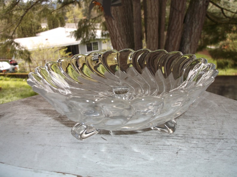 Fostoria Colony 3 Toed Footed Candy Condiment Dish Crystal Etsy