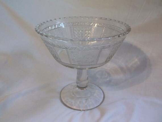 Vintage EAPG Glass Large Fruit Compote 8 Compot Early | Etsy