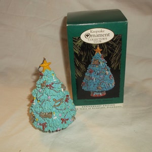 1993 Hallmark Keepsake Collector&#39;s Club 20 Years Anniversary CHRISTMAS TREE Trimmed With Memories Ornament
