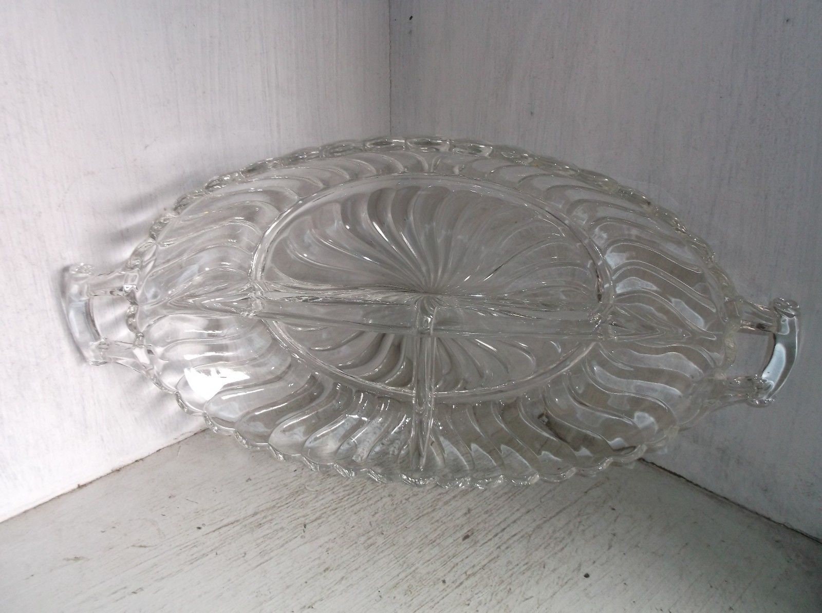 Dining & Serving Fostoria COLONY 3 Part Divided Relish Serving Dish 13