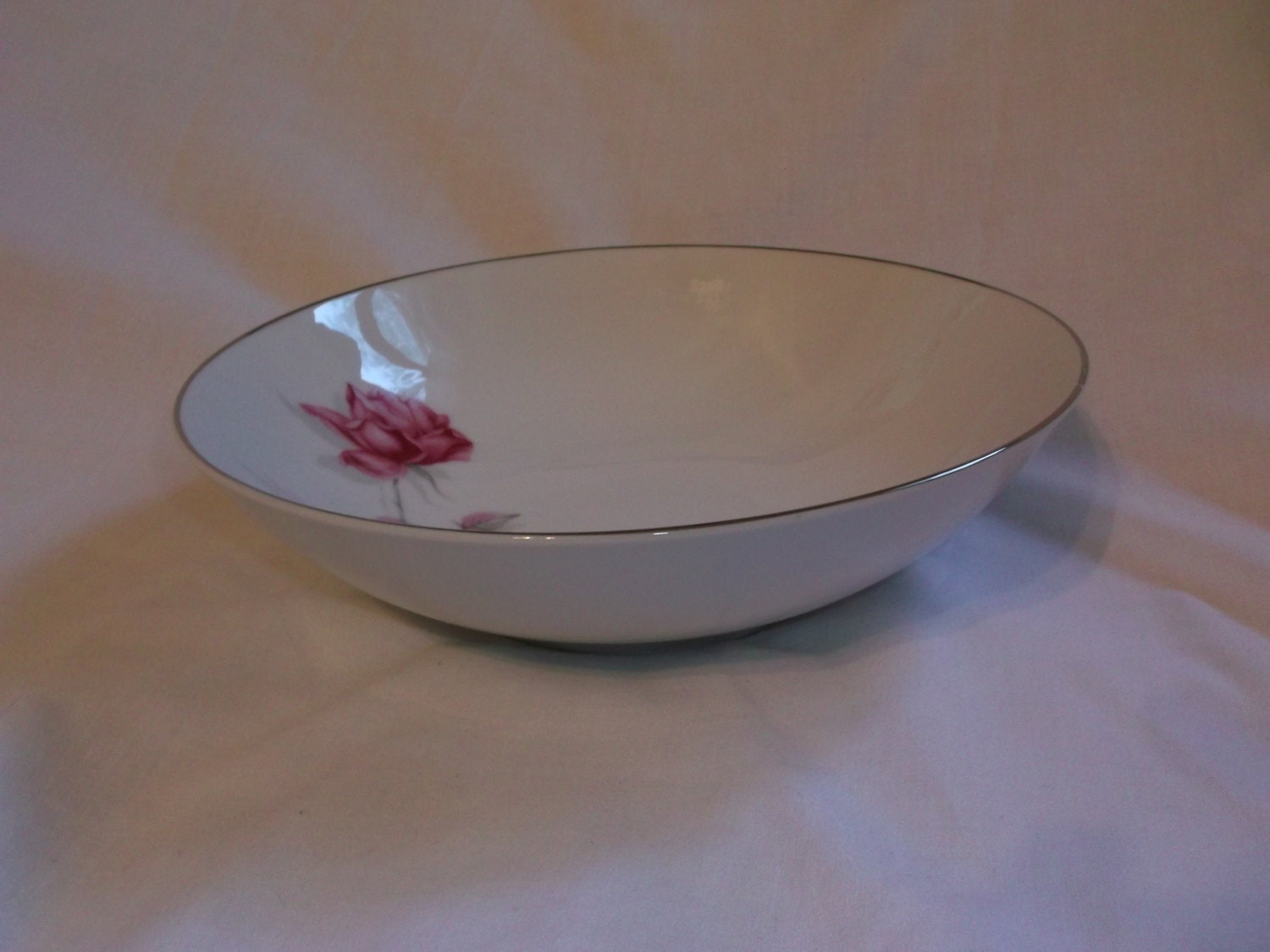 Vintage Nasco China Pink Bramble Rose Vegetable Serving Bowl Japan - Etsy