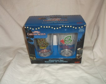 Zak National Lampoon's Christmas Vacation Drinkings Glasses Tumblers 16 oz Merry Clarkmas Don't Hog the Nog