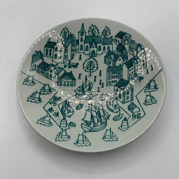 Vintage Nymolle Art Faince Hoyrup Small Collector Plate 4 3/4" Denmark