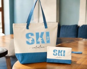Apres Ski Tote Bag: Personalized Canvas, Winter Party Style