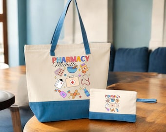 Personalized Pharmacy Technician Tote, Pharmacy Theme Tote