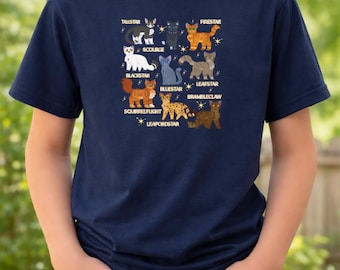 Jeugd-T-shirt Warrior Cats, katten-T-shirt kinderen